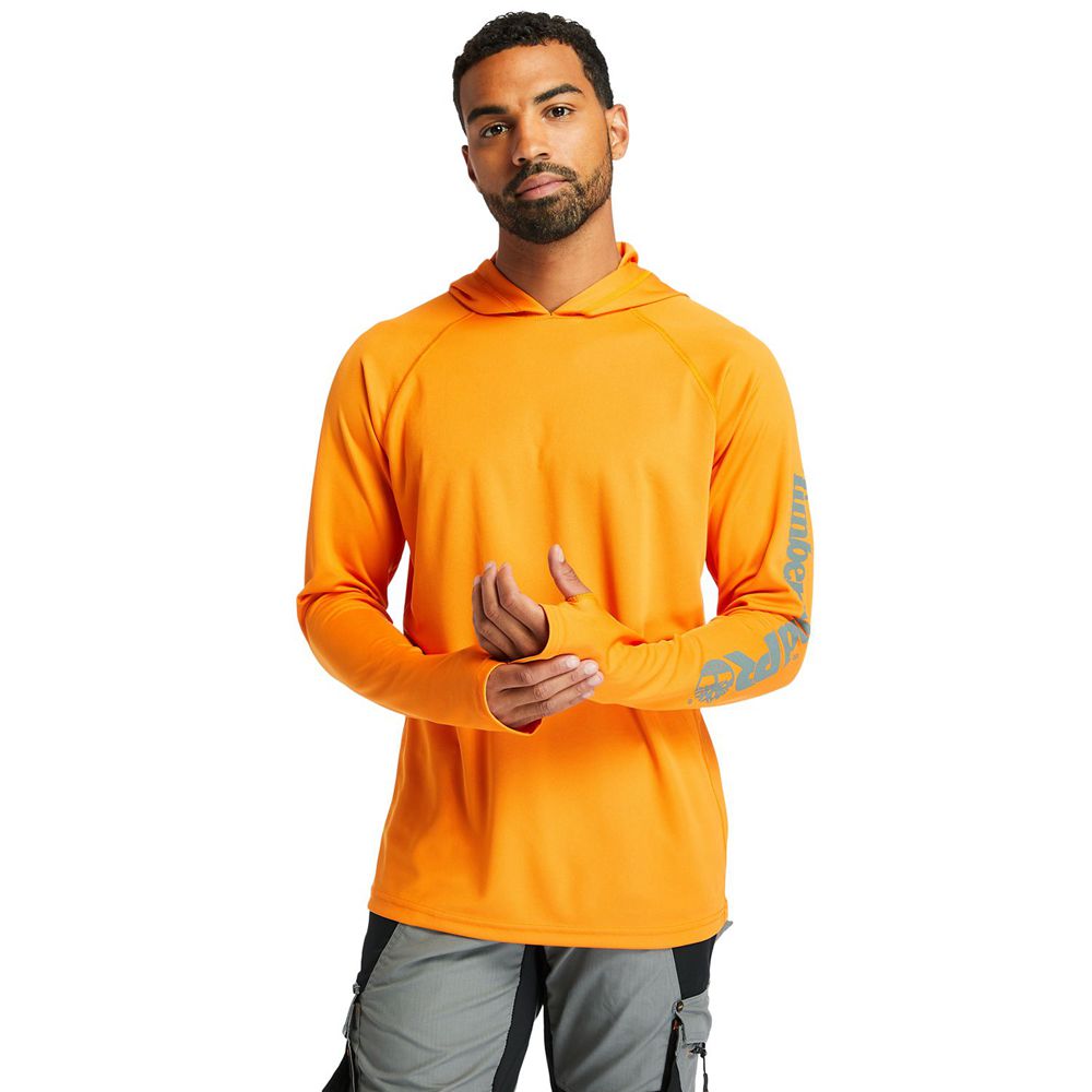 Timberland Mens Sweatshirts PRO® Wicking Good Hoodie - Orange - India PA4136872